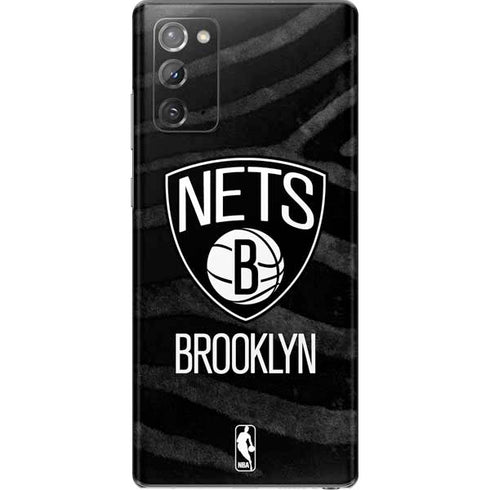 NBA Brooklyn Nets Black Animal Print Galaxy Note20 5G Skin